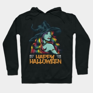 Stickers scary witch pumpkin Hoodie